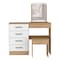 Tuhome Kaia Makeup Dressing Table, Four Drawers, One Mirror, Stool, Pine/White TMB7906 - alternate 3